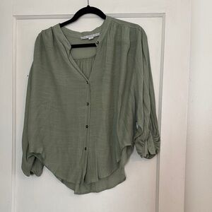 HYFVE Olive Green Button-Up Blouse